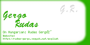 gergo rudas business card